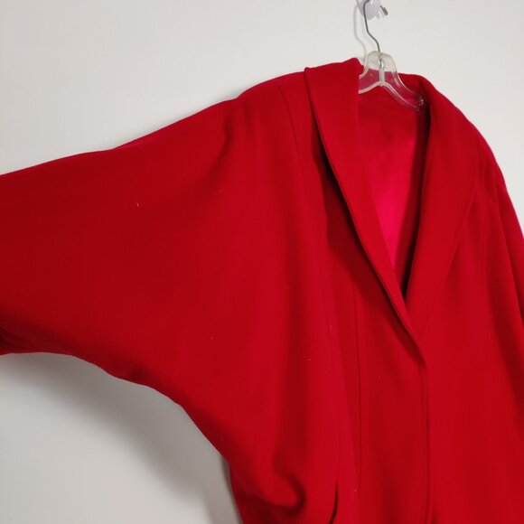 Liptons Women's Blazer Size M Red Wool Cashmere Business Casual Academia Elegant - Picture 3 of 14